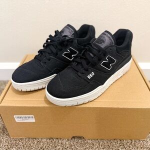 New Balance 550 Black and White Sneakers